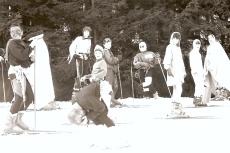 Karneval na lyžích ve Strážném 1989 Lyžaři ve Strážném